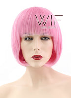 11" Straight Pink Synthetic Wig TBZ1117
