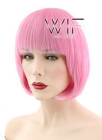 11" Straight Pink Synthetic Wig TBZ1117