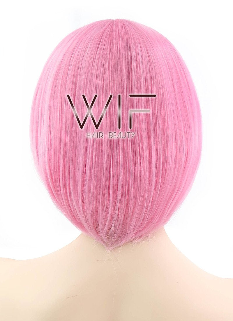 11" Straight Pink Synthetic Wig TBZ1117