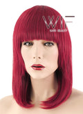 16" Straight Red Synthetic Wig TBZ838