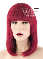 16" Straight Red Synthetic Wig TBZ838