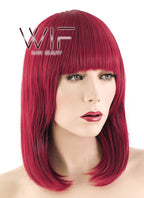 16" Straight Red Synthetic Wig TBZ838