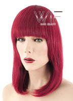 16" Straight Red Synthetic Wig TBZ838