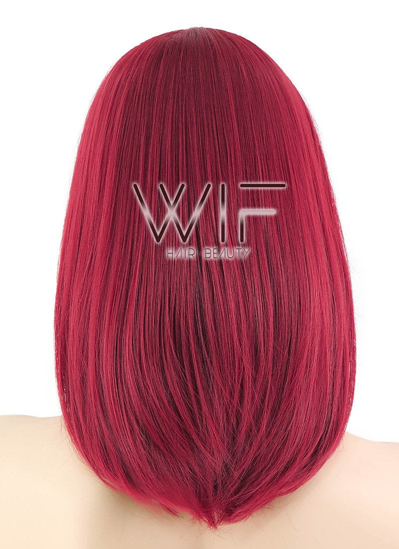 16" Straight Red Synthetic Wig TBZ838