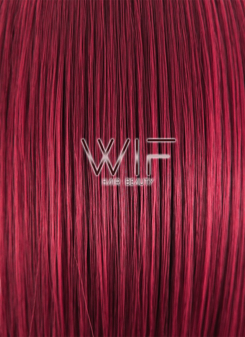 16" Straight Red Synthetic Wig TBZ838