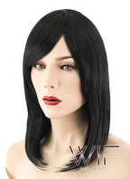 16" Straight Jet Black Synthetic Wig TBZ920