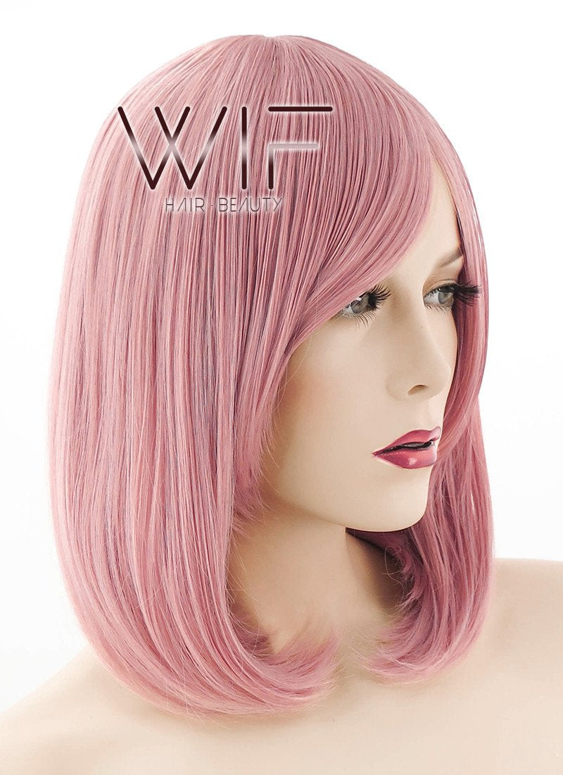 16" Straight Milkshake Pink Synthetic Wig TBZ922