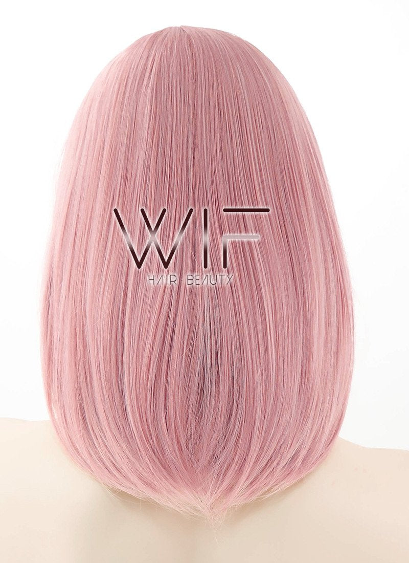 16" Straight Milkshake Pink Synthetic Wig TBZ922