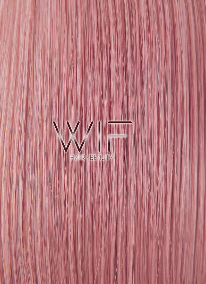 16" Straight Milkshake Pink Synthetic Wig TBZ922