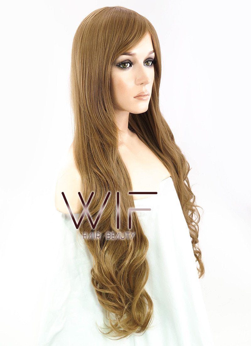 31" Wavy Dark Blonde Synthetic Wig WIG027