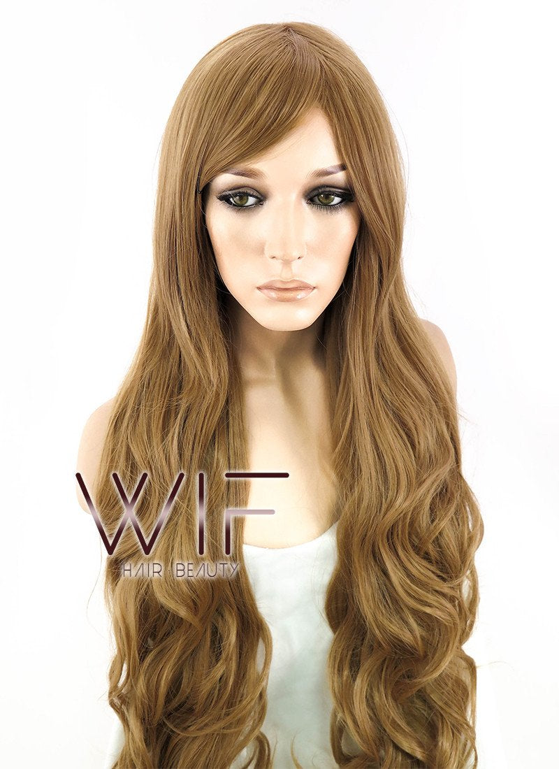 31" Wavy Dark Blonde Synthetic Wig WIG027