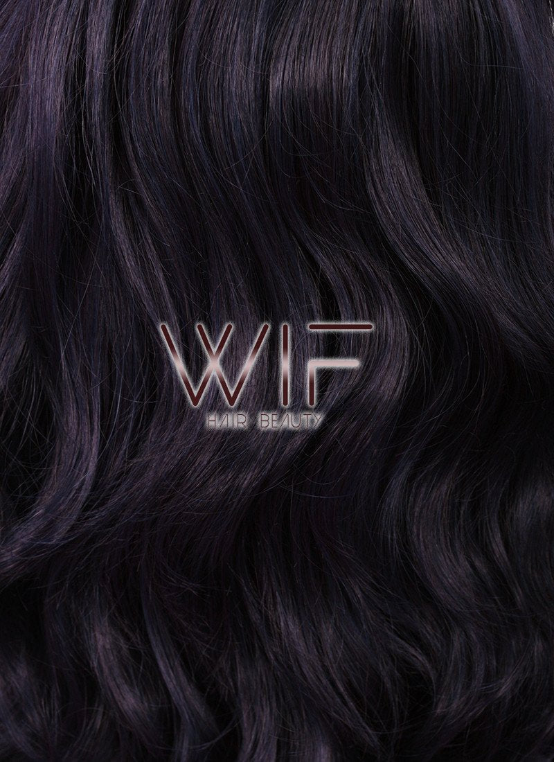 Heat Resistant Long Curly Dark Purple Fashion Stunning Hair Wig WIG052