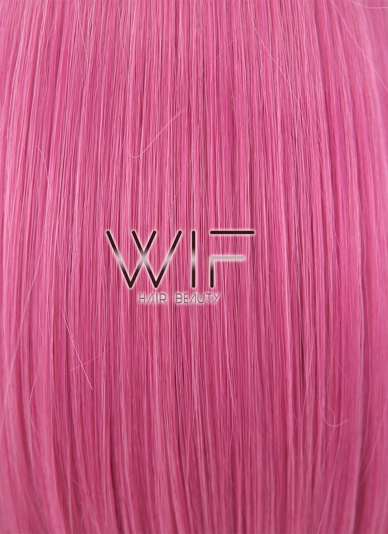 12" Straight Pink Synthetic Wig WIG077A