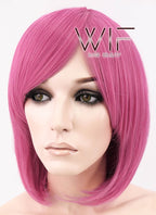 12" Straight Pink Synthetic Wig WIG077A