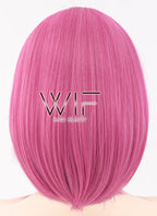 12" Straight Pink Synthetic Wig WIG077A
