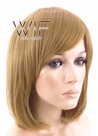 12" Straight Blonde Synthetic Wig WIG077