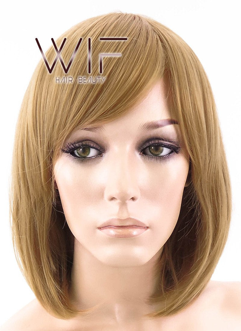 12" Straight Blonde Synthetic Wig WIG077