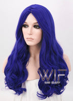 21" Long Curly Royal Blue Fashion Synthetic Hair Wig WIG093