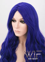 21" Long Curly Royal Blue Fashion Synthetic Hair Wig WIG093