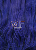 21" Long Curly Royal Blue Fashion Synthetic Hair Wig WIG093