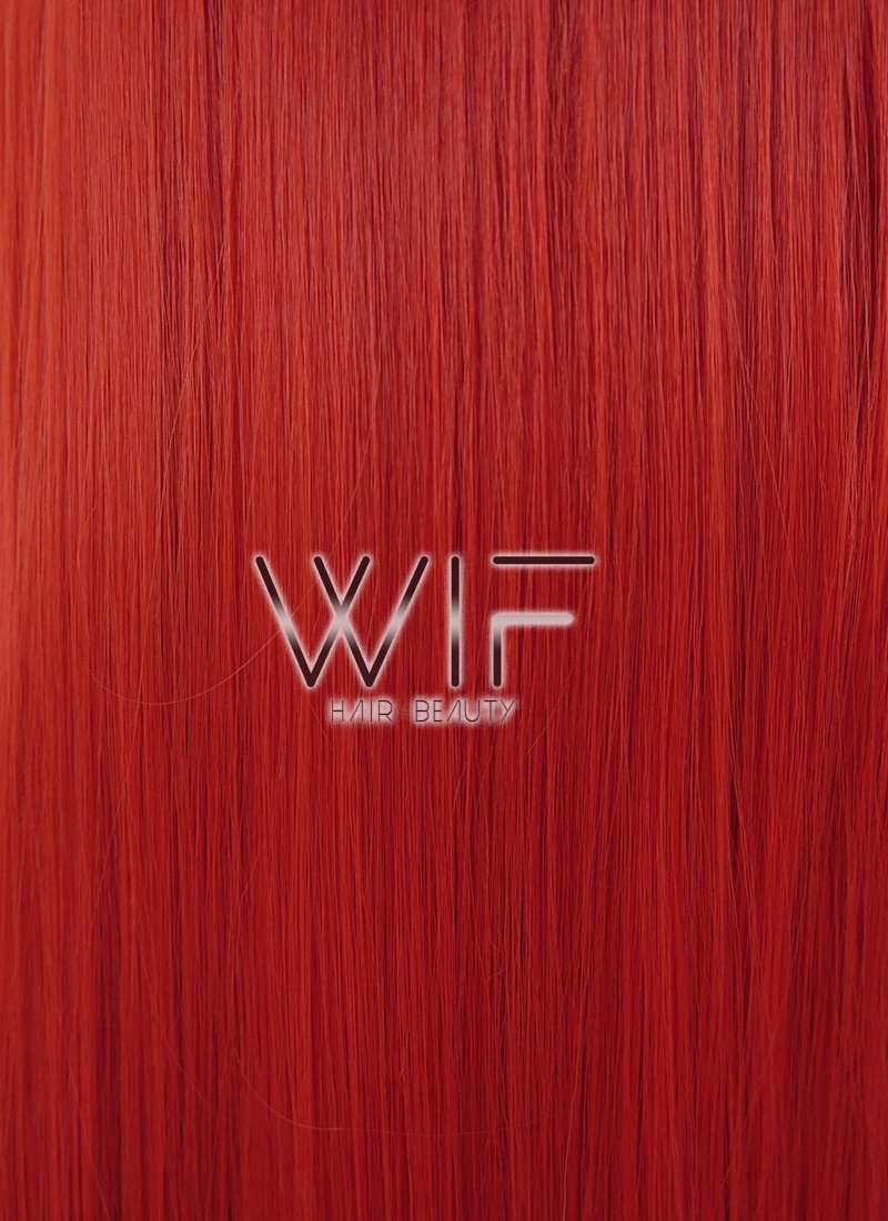 24" Straight Red Synthetic Wig WIG096