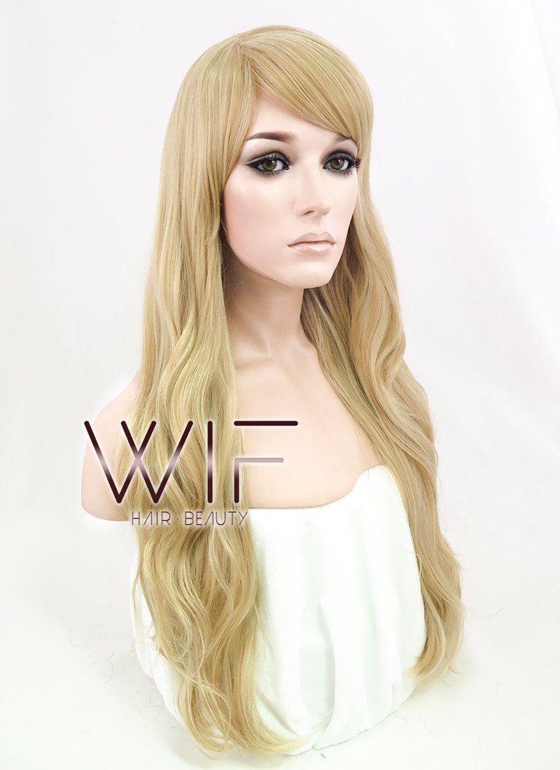 27" Long Wavy Blonde Fashion Synthetic Hair Wig WIG124