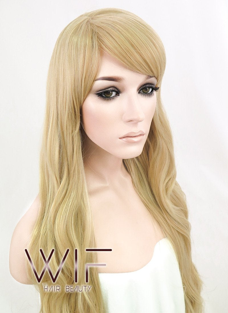 27" Long Wavy Blonde Fashion Synthetic Hair Wig WIG124