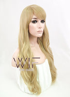 27" Long Wavy Blonde Fashion Synthetic Hair Wig WIG124