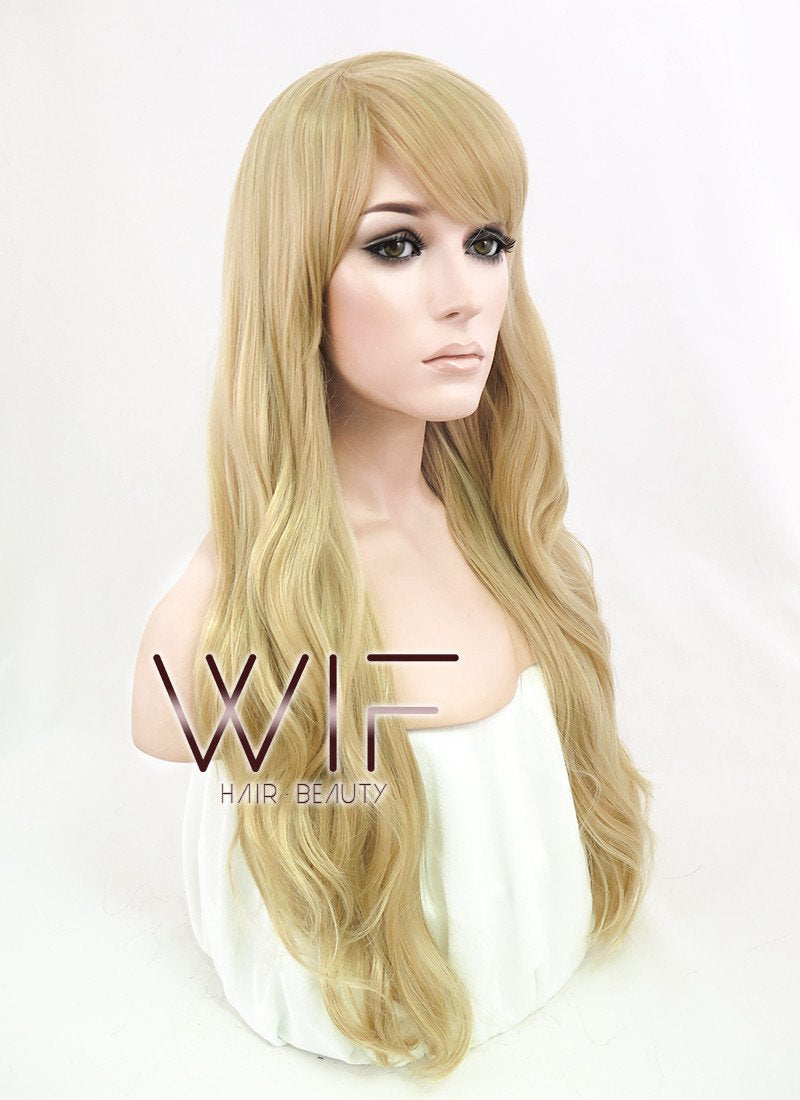 27" Long Wavy Blonde Fashion Synthetic Hair Wig WIG124