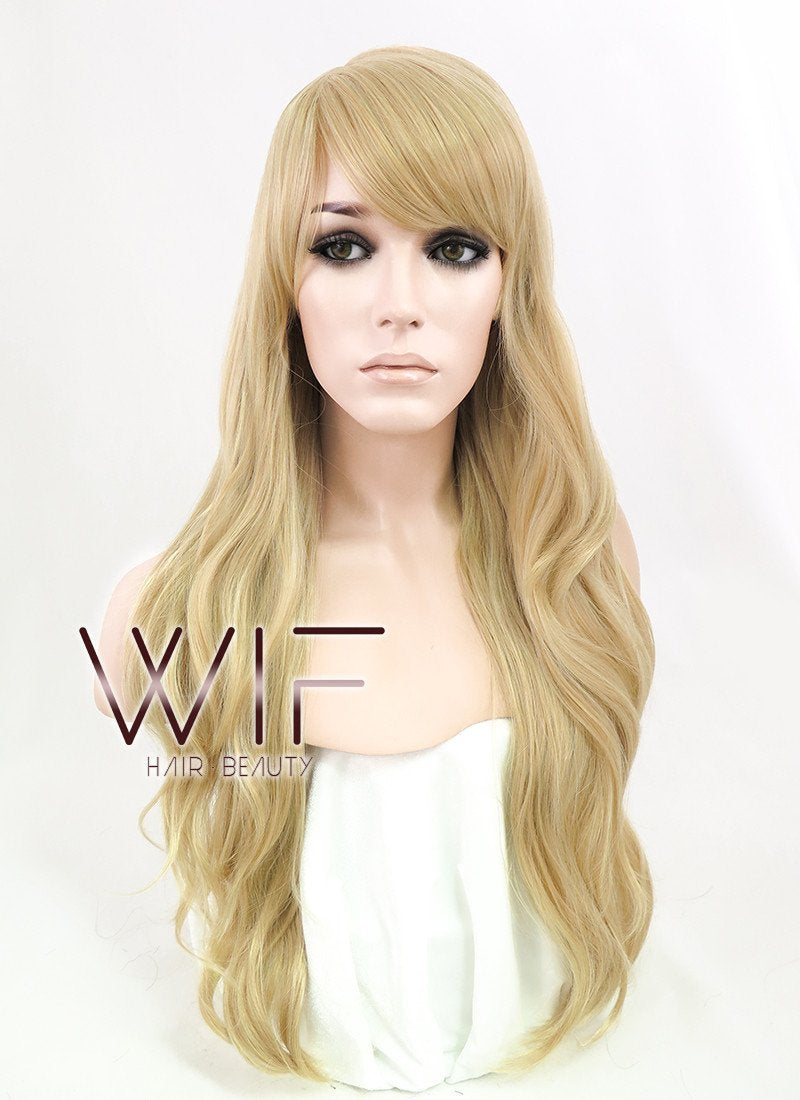 27" Long Wavy Blonde Fashion Synthetic Hair Wig WIG124