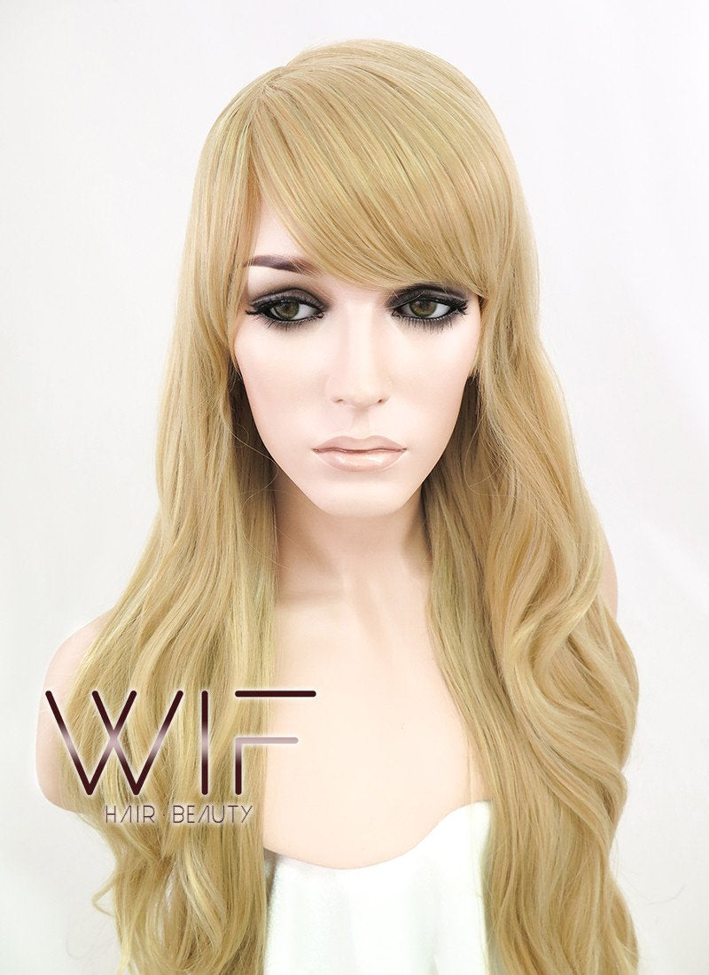 27" Long Wavy Blonde Fashion Synthetic Hair Wig WIG124