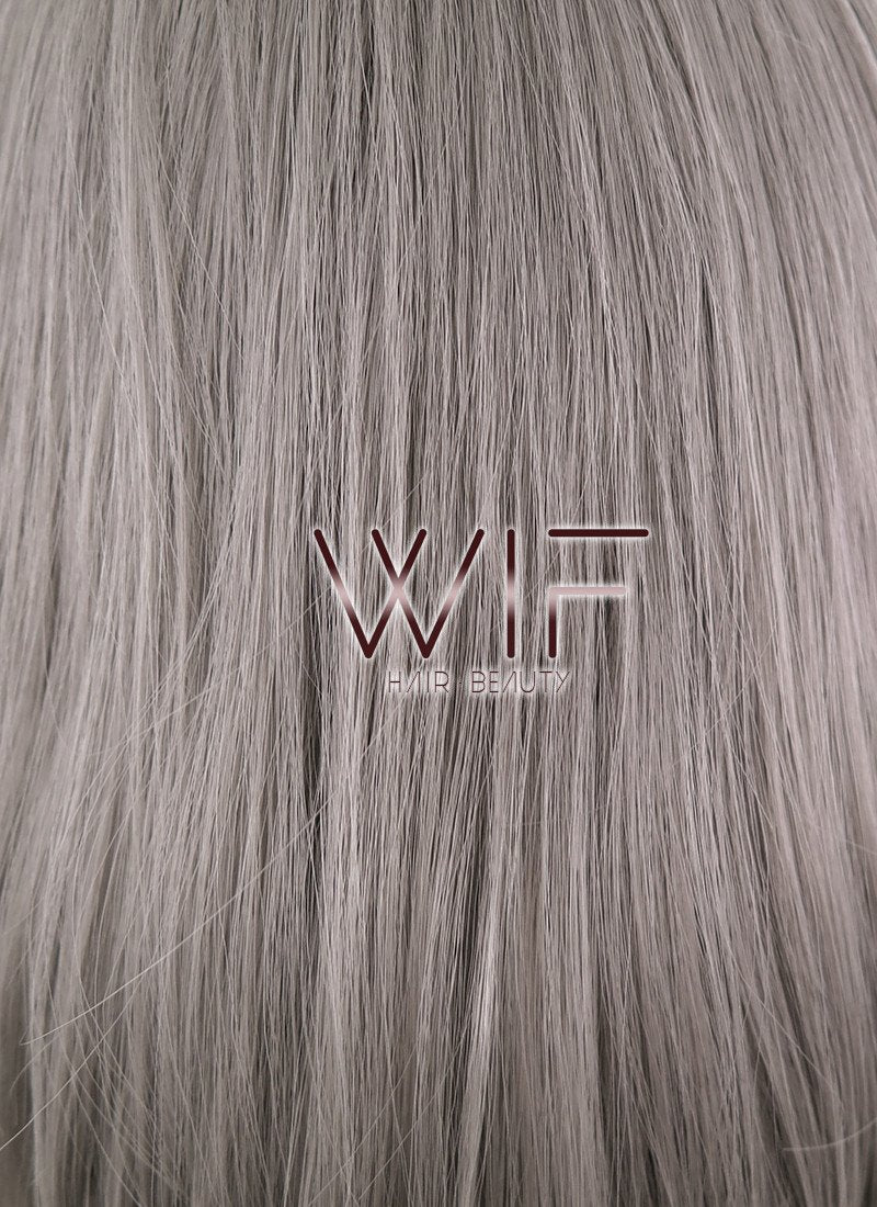 14" Medium Wavy Grey Fashion Synthetic Hair Wig WIG149