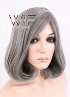 14" Medium Wavy Grey Fashion Synthetic Hair Wig WIG149