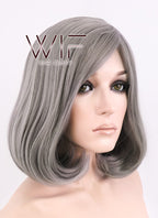 14" Medium Wavy Grey Fashion Synthetic Hair Wig WIG149