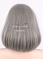 14" Medium Wavy Grey Fashion Synthetic Hair Wig WIG149