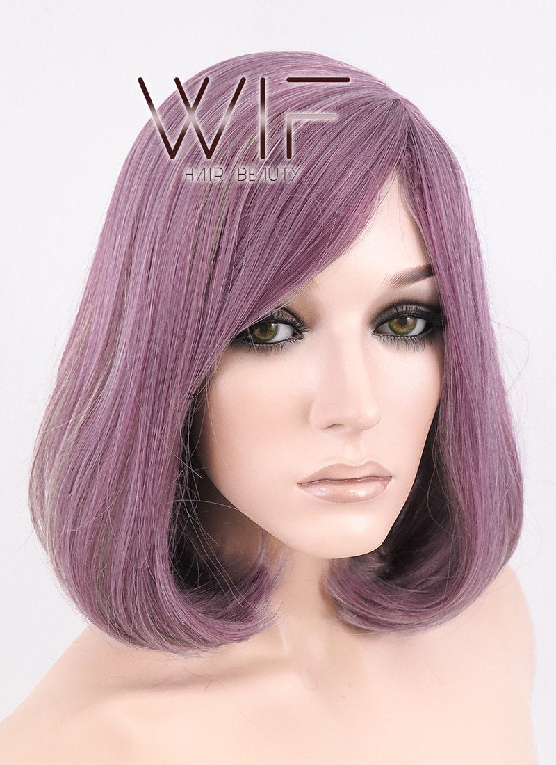 14" Medium Wavy Burgundy Mixed Blonde Fashion Synthetic Hair Wig WIG150