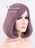 14" Medium Wavy Burgundy Mixed Blonde Fashion Synthetic Hair Wig WIG150