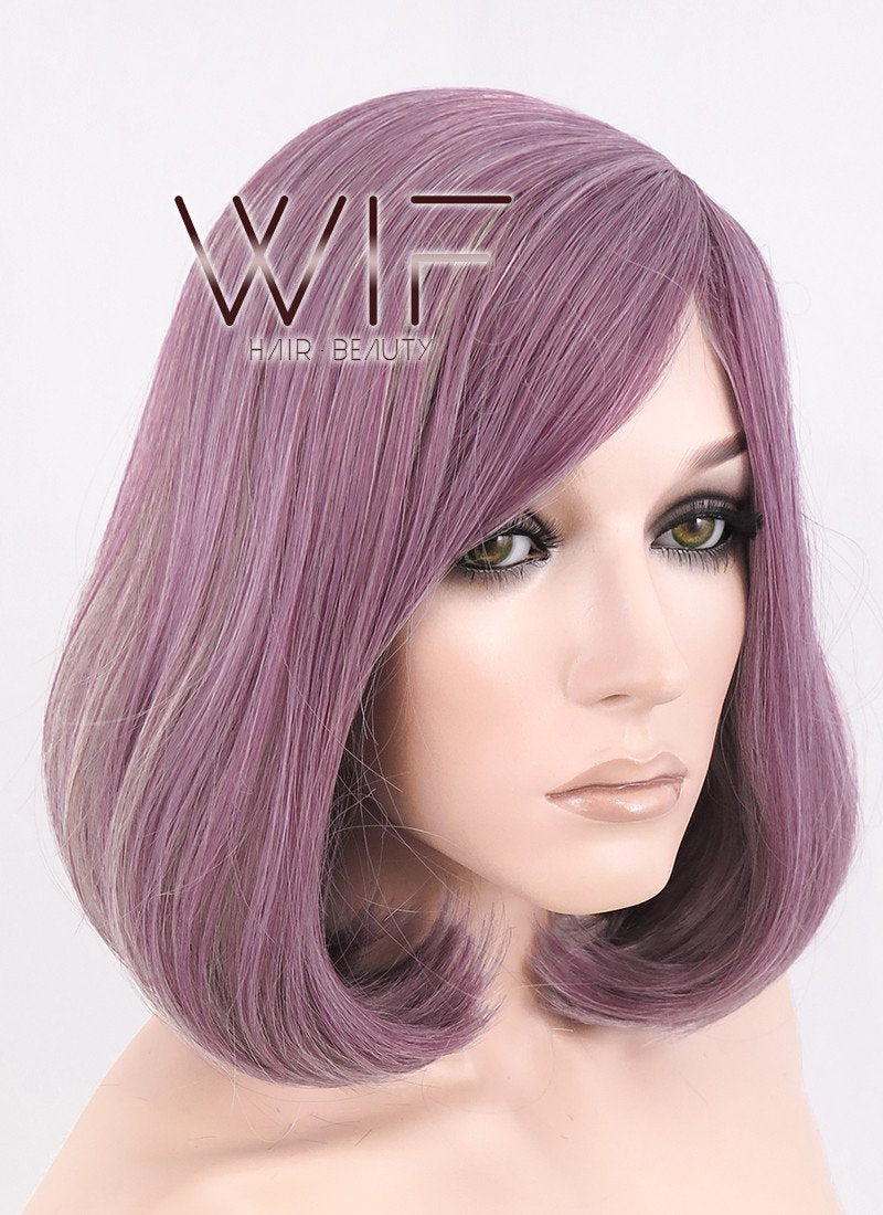 14" Medium Wavy Burgundy Mixed Blonde Fashion Synthetic Hair Wig WIG150