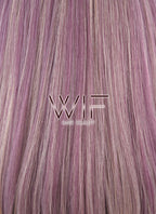 14" Medium Wavy Burgundy Mixed Blonde Fashion Synthetic Hair Wig WIG150