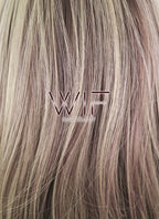 14" Medium Wavy Brown Mixed Blonde Fashion Synthetic Hair Wig WIG152