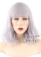 12" Short Curly Light Ash Purple Fashion Synthetic Hair Wig WIG188