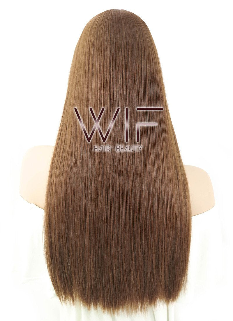 Heat Resistant Long Straight Brown Fashion Synthetic Wig WIG078