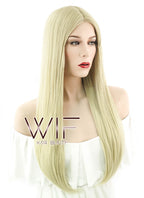24" Straight Light Blonde Synthetic Wig WIG095