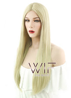 24" Straight Light Blonde Synthetic Wig WIG095