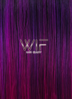 28" Straight Purple Pink Ombre With Dark Roots Synthetic Wig WIG102