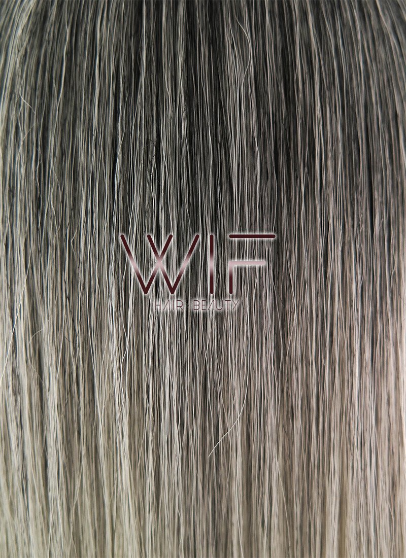 26" Wavy Light Blonde With Dark Roots Synthetic Wig WIG163