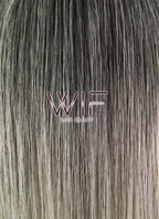 26" Wavy Light Blonde With Dark Roots Synthetic Wig WIG163