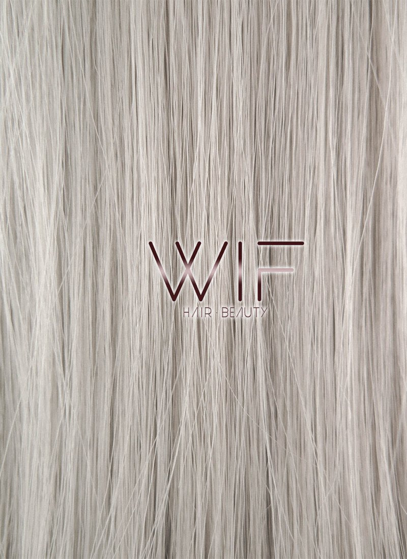 27" Long Curly Silver Grey Fashion Synthetic Hair Wig WIG176