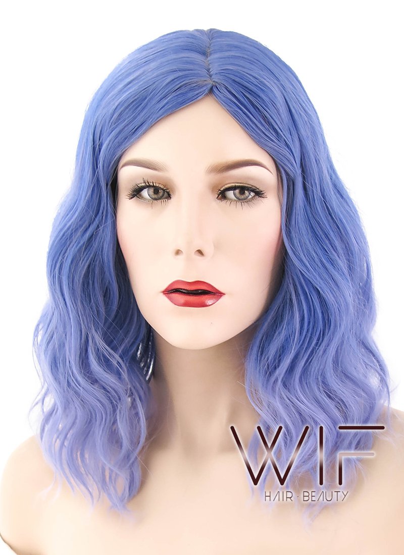 14" Two Tone Blue Synthetic Wig WIG197