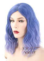 14" Medium 2 Tone Blue Fashion Synthetic Hair Wig WIG197